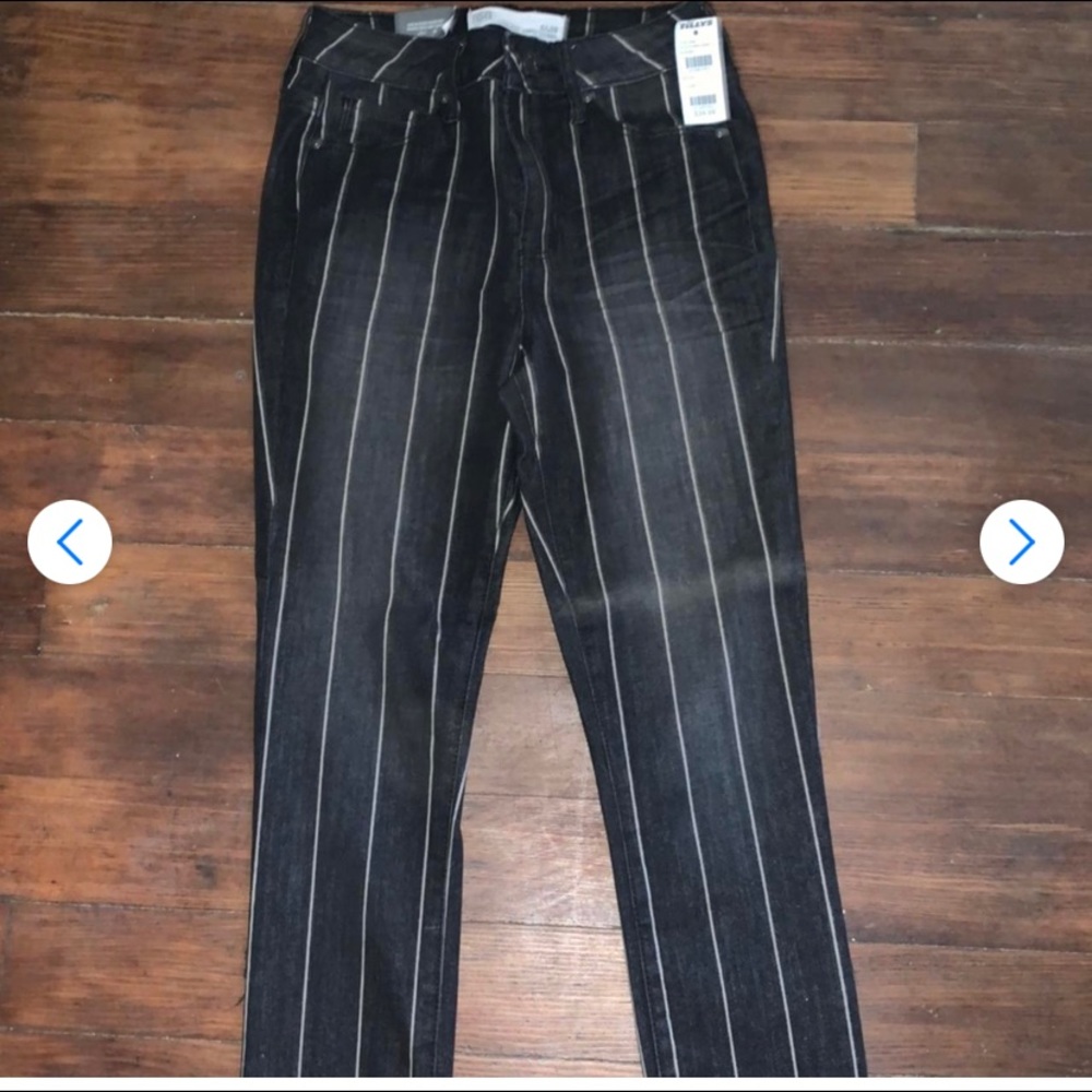 Tillys striped skinny jean.